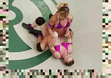 Poor Lyla Storm is being beaten up by two horny sluts