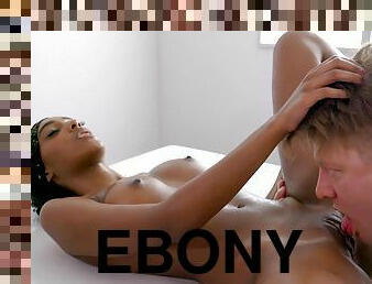 A big dicked masseur fucks some hot ebony chick from the UK