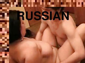 Russian Mature lady gets naked with her son's friend