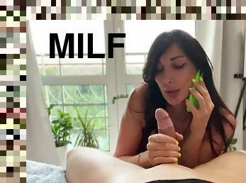Hot milf got a creampie and cum on her