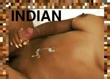 Smoking hot Indian housewife gets cummed on her belly