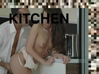 Sophie Lynx gets stunningly fucked from behind in the kitchen