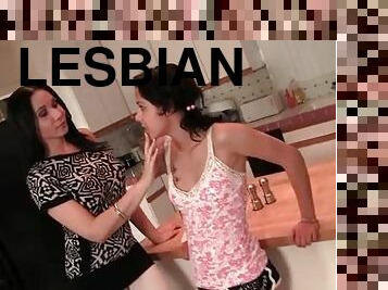 Lesbian horny  stripping a teen girl for hot sex