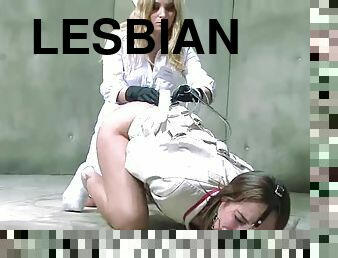 Hardcore lesbian BDSM in the gynecologist's lab