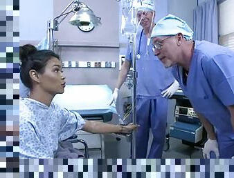 Horny Dana Vespoli gets gangbanged by doctors