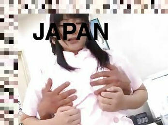 Japanese sweet nurse in pantyhose smashed at work