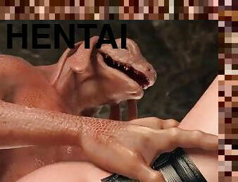 3d animated hentai bigtits brutally fucked by monster
