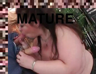 BBW mature nympho sucking teen loaded cock