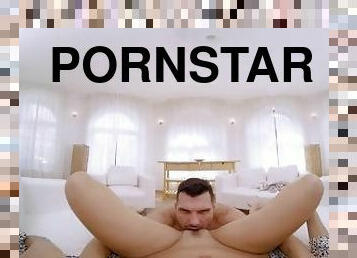 masturbation, ejaculation-sur-le-corps, pornstar, secousses, brunette, réalité, taquinerie