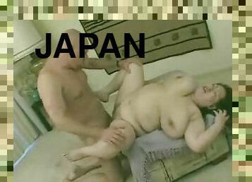 Flabby Japanese BBW girl loves the care on her twat