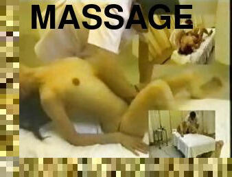 Lewd masseur touches women's pussies while giving massage to them