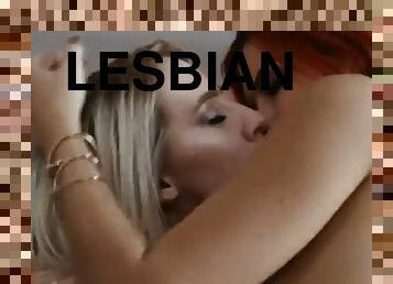 Blonde and friend lesbian