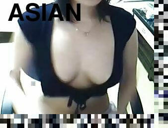 Homemade masturbation video where i rub my asian bun