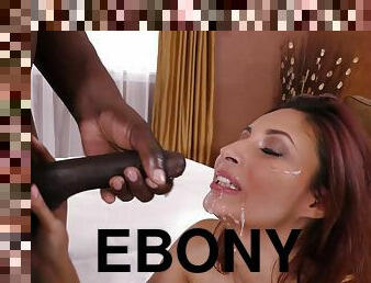 Muscular ebony masseur intends to give Jade just what she needs