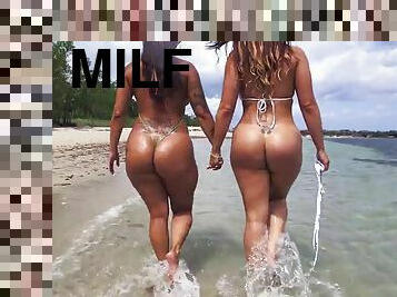 Hot booty latina MILFs have fun