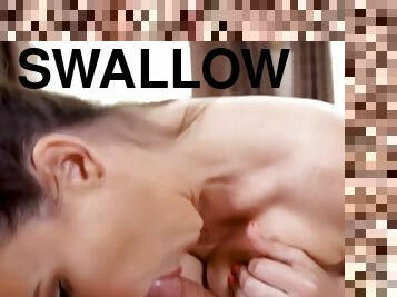 Throated dana dearmond swallows that dick whole!