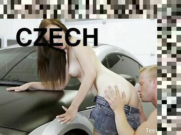 Czech diva with nice ass getting pleasure of hardcore car fucking