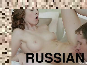 Deep vaginal penetration for a Russian teen with the beautiful hair