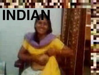 Nasty Indian aunty showing her big boobs