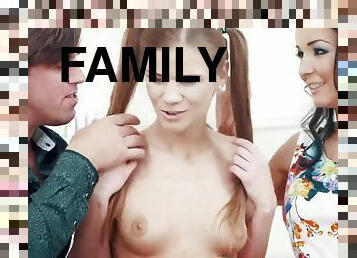 Amazing Family Threesome Orgy Fun