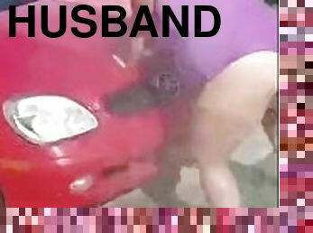 Hardywood Washing Husband Car!!!! She still Needs a BF cute with Big dick!!! contact us