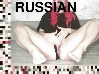 Playing With My Pussy Until Cums Russian Girl Solo Hot Young Slut Loves To Fuck Her Pussy