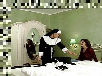 German Nun Seduce to Fuck by Prister in Classic Porn Movie