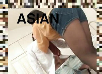 Cock starved asian slut deep throating jizz loaded dick