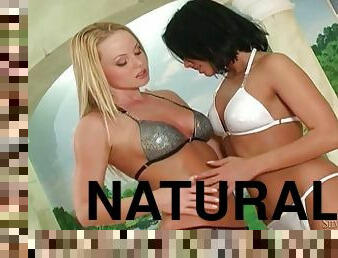 Silvia Saint and Anetta Keys enjoy fondling each other indoors