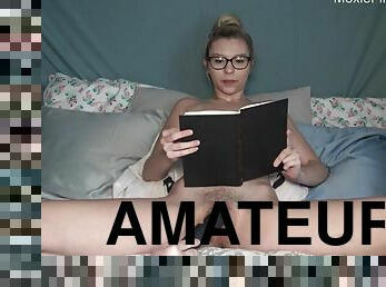 Sophie Reading A Book While Cumming