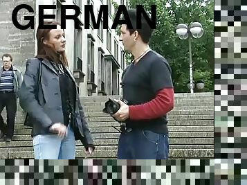 Cute german teen picked up in public for her first porn video tape