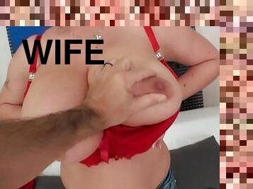 Big Tits Wife Sylvi Wayne Is Thirsty for Stranger's Cum