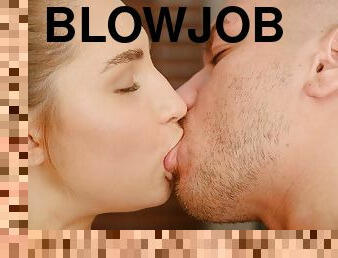 RIM4K. Blond licks boyfriends booty and gets rewarded