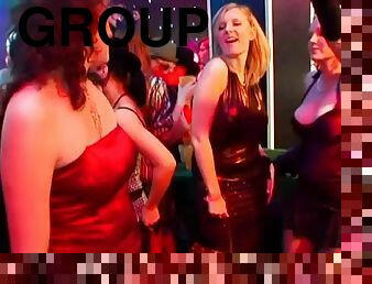 Party girls look gorgeous dressed up to fuck at the club