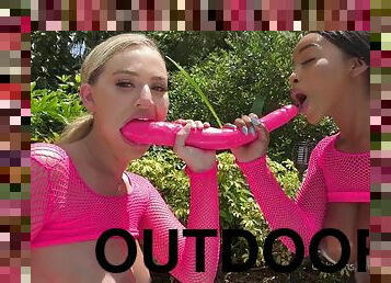 Outdoor Interracial Lesbian Blake Blossom And Lily Starfire - Blake blossom