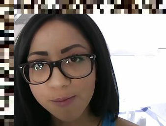 Glasses Teen Cum Drenched