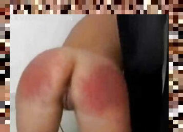Teen flogged and spanked hard