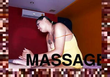 Body massage from an amateur Thai MILF with a very happy end