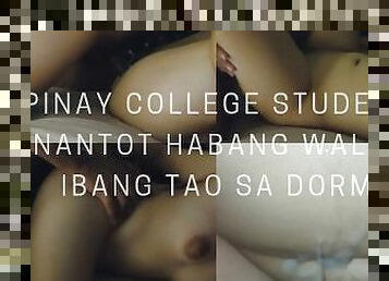 Classmate ko sa Collage tinira habang walang ibang tao sa Dorm - Pinay New Video