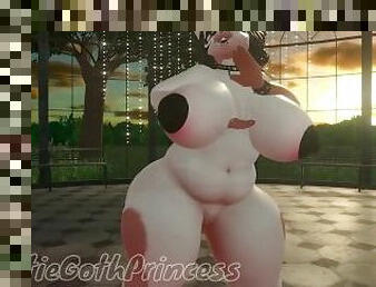 Thicc Goth Bunny Naked Dancing