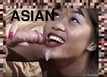 Horny Asian chick loves something in her pussy