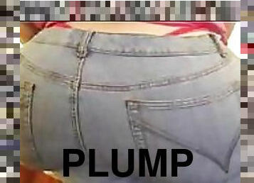 Plumper BBW Brunette Loves Shaking Her Humongous Pear-Shaped Ass