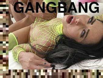 Salina Shein 6on1 Hardcore DAP gangbang with pee, 0% pussy - PissVids