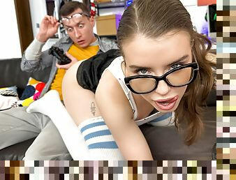 Gamers Do Battle For The Butt Video With Charlie Dean, Eden Ivy - RealityKings