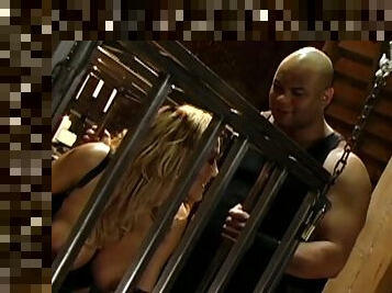 Humiliation BDSM Scene of a Caged Slut Getting Fucked