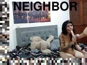 I fuck my neighbor's daughter and she sucks my plastic cock