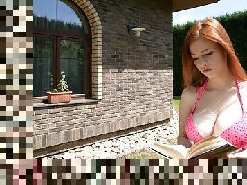 Redhead teenager Olivia fucked balls deep in the outdoors GP1085 - PornWorld