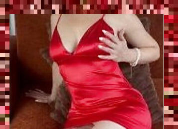 Cougar Cums in Tight Dress