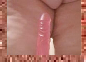 Riding my pink dildo