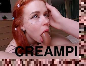 Redhead Dolly Squirting Pussy & Ass Worship Anal Creampie Cum On Ass